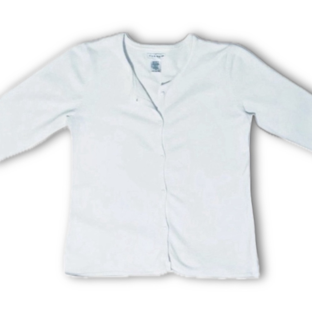 Women’s small white cardigan brand Hannah. Size Small.